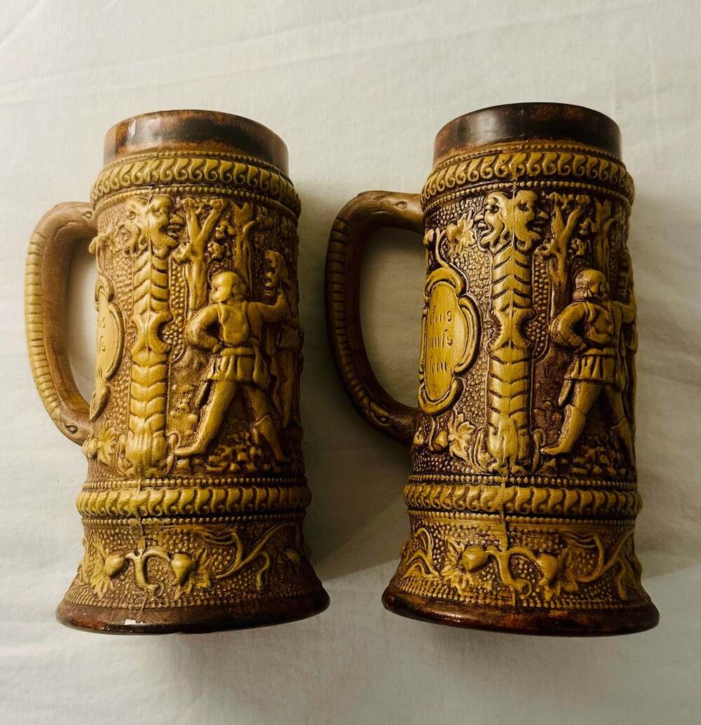 Arnels Vintage Beer Stein Mug Ceramic Brown